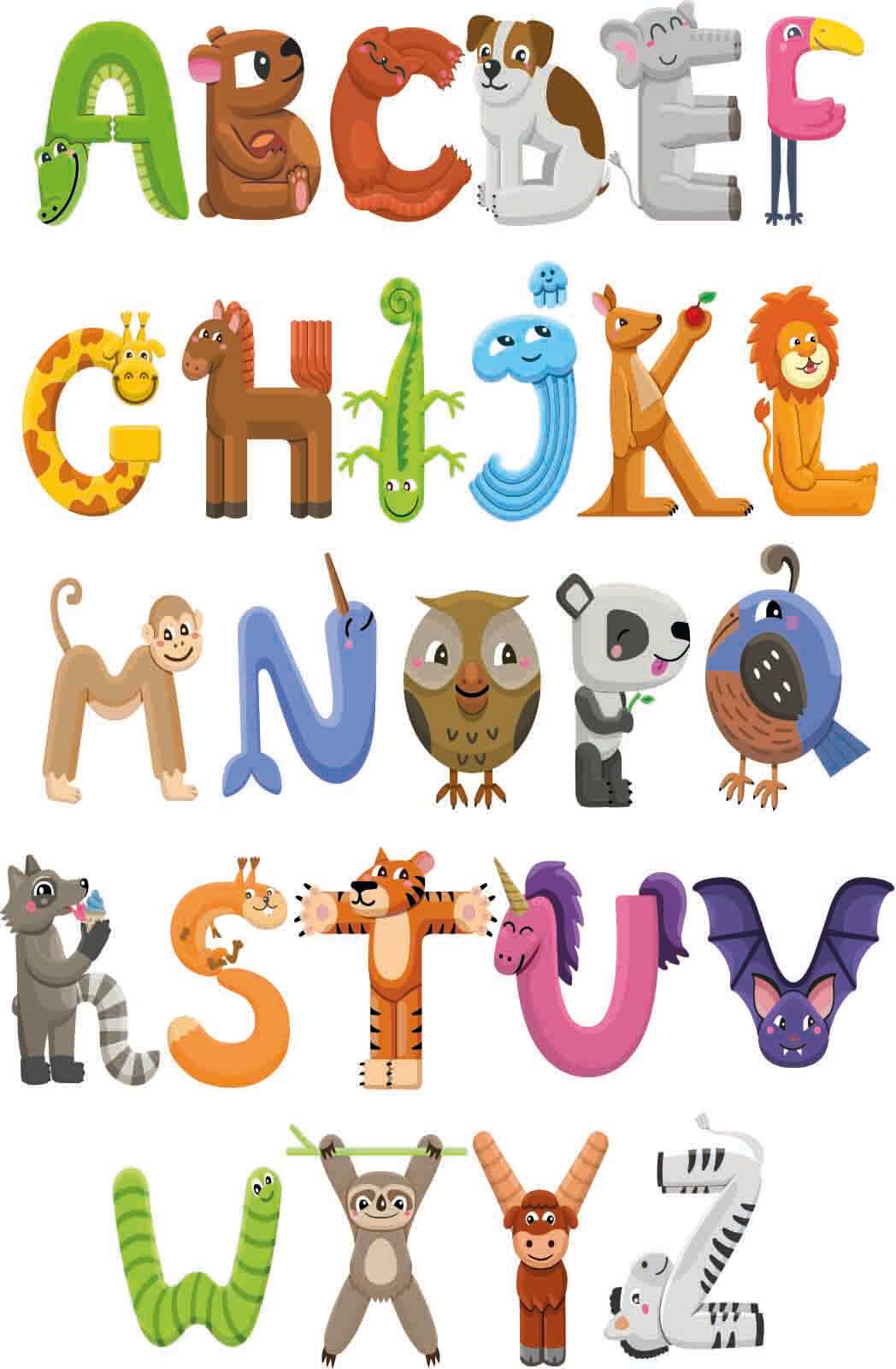 Alphabet, het alfabet voor op de kinderkamer