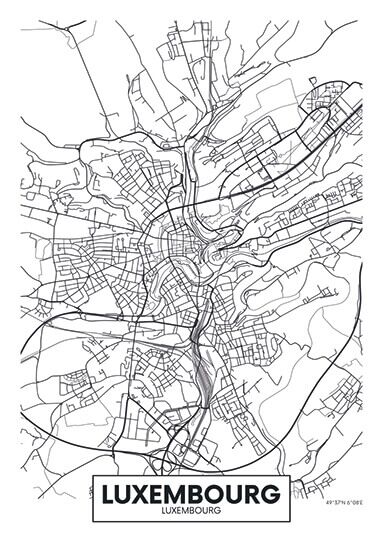 City Map - stadskaart van Luxemburg
