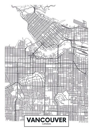 City Map - stadskaart van Vancouver