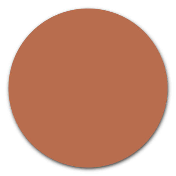 Muurcirkel warm bruin - ronde wanddecoratie in uni kleuren