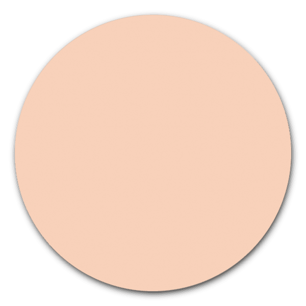 Muurcirkel zacht roze - ronde wanddecoratie in uni kleuren