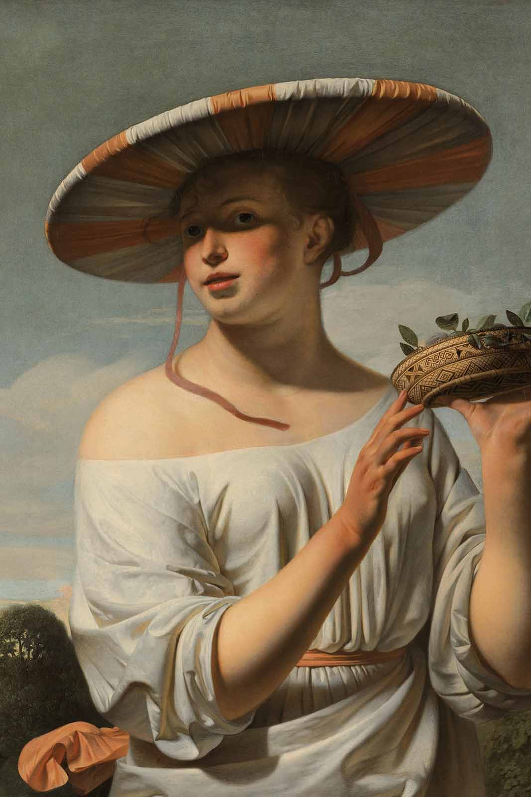 Meisje met de brede hoed - Caesar Boëtius van Everdingen