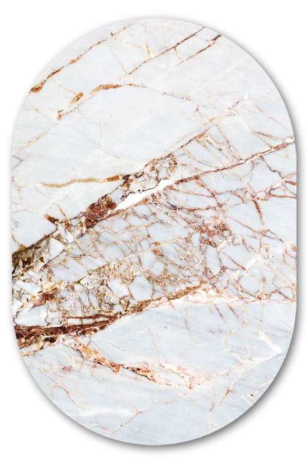 Muurovaal Marble Rose Gold
